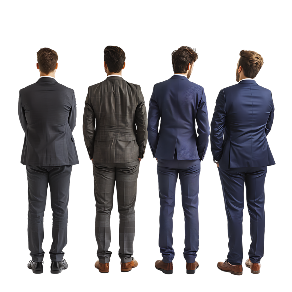 Business mans from the back looking at something png