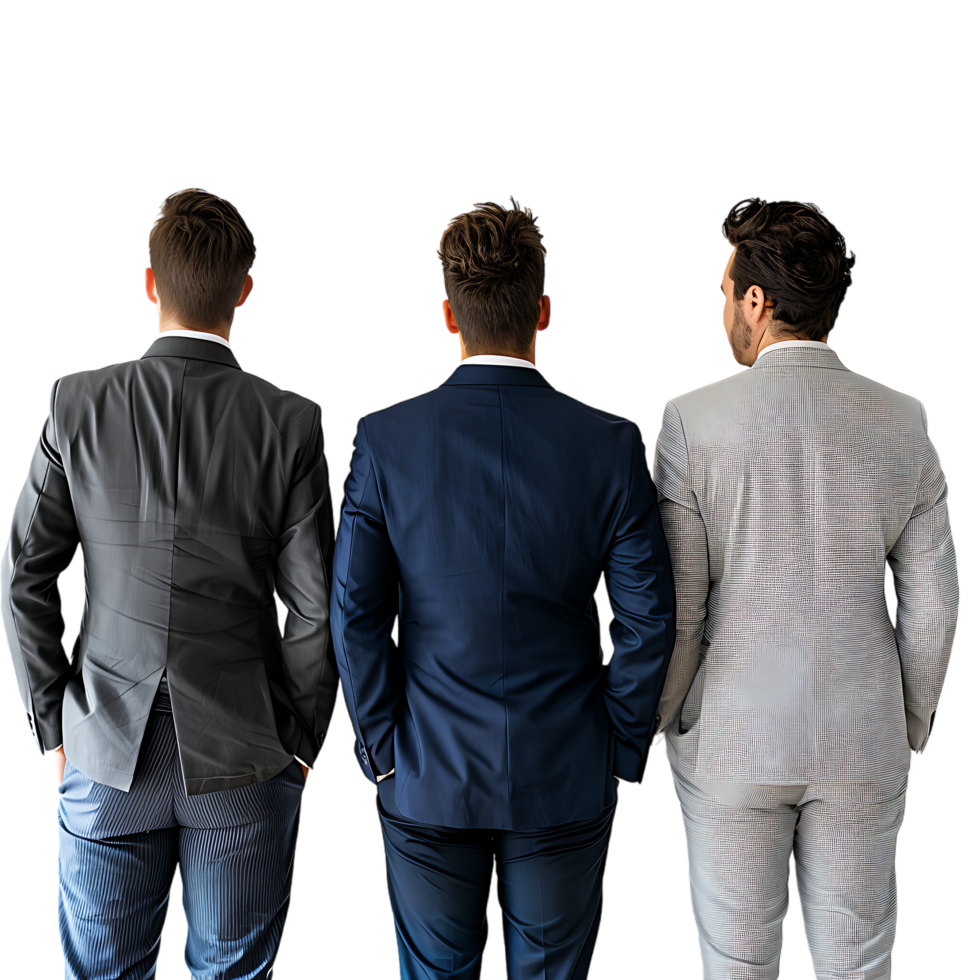 Business mans from the back looking at something png