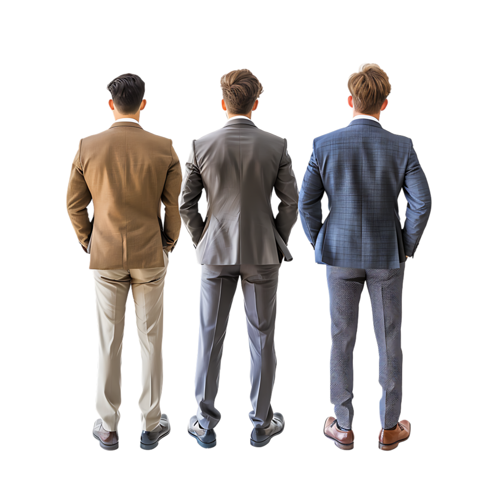 Business mans from the back looking at something png