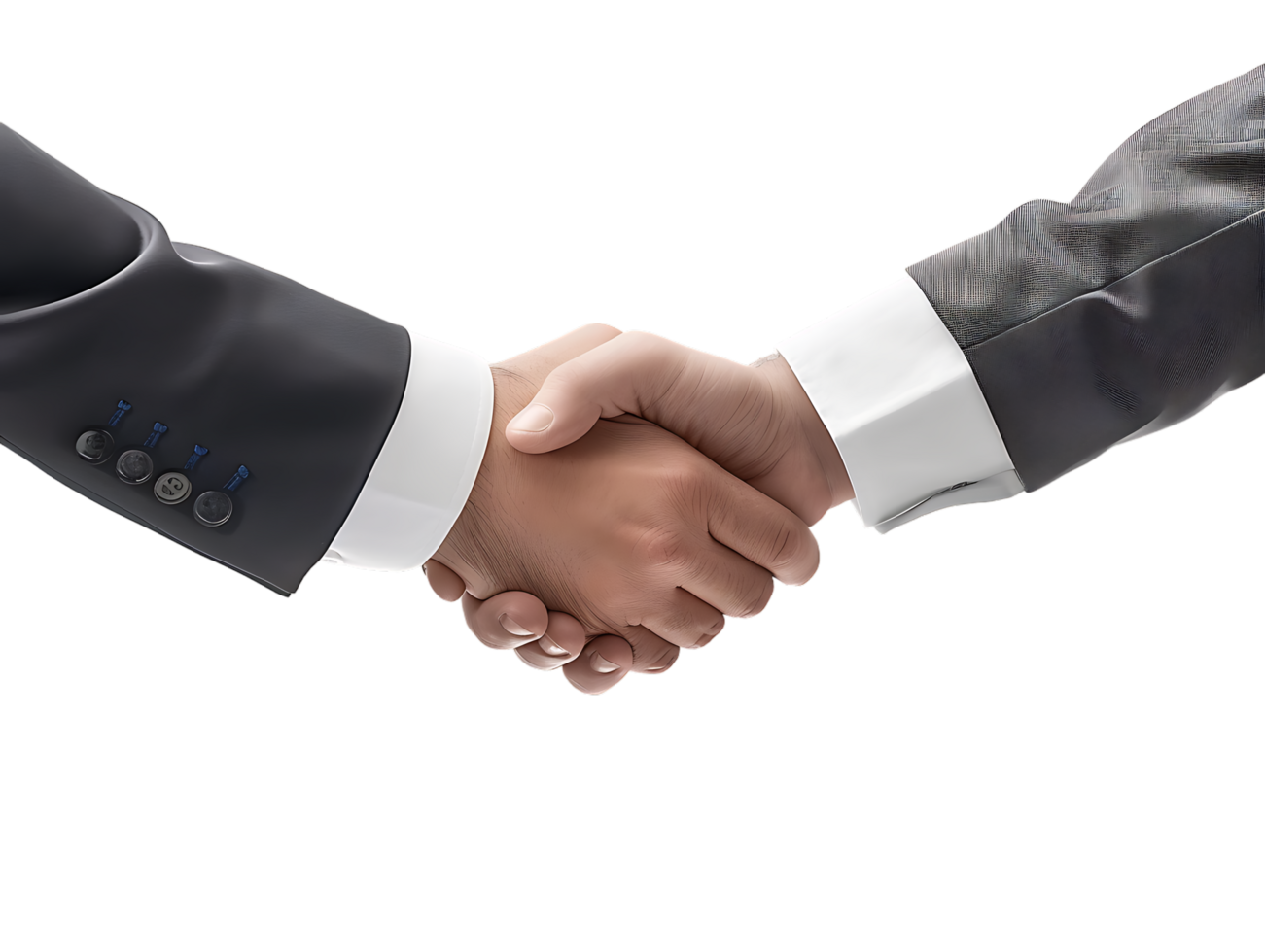 the close-up of a handshake between two businessmen png