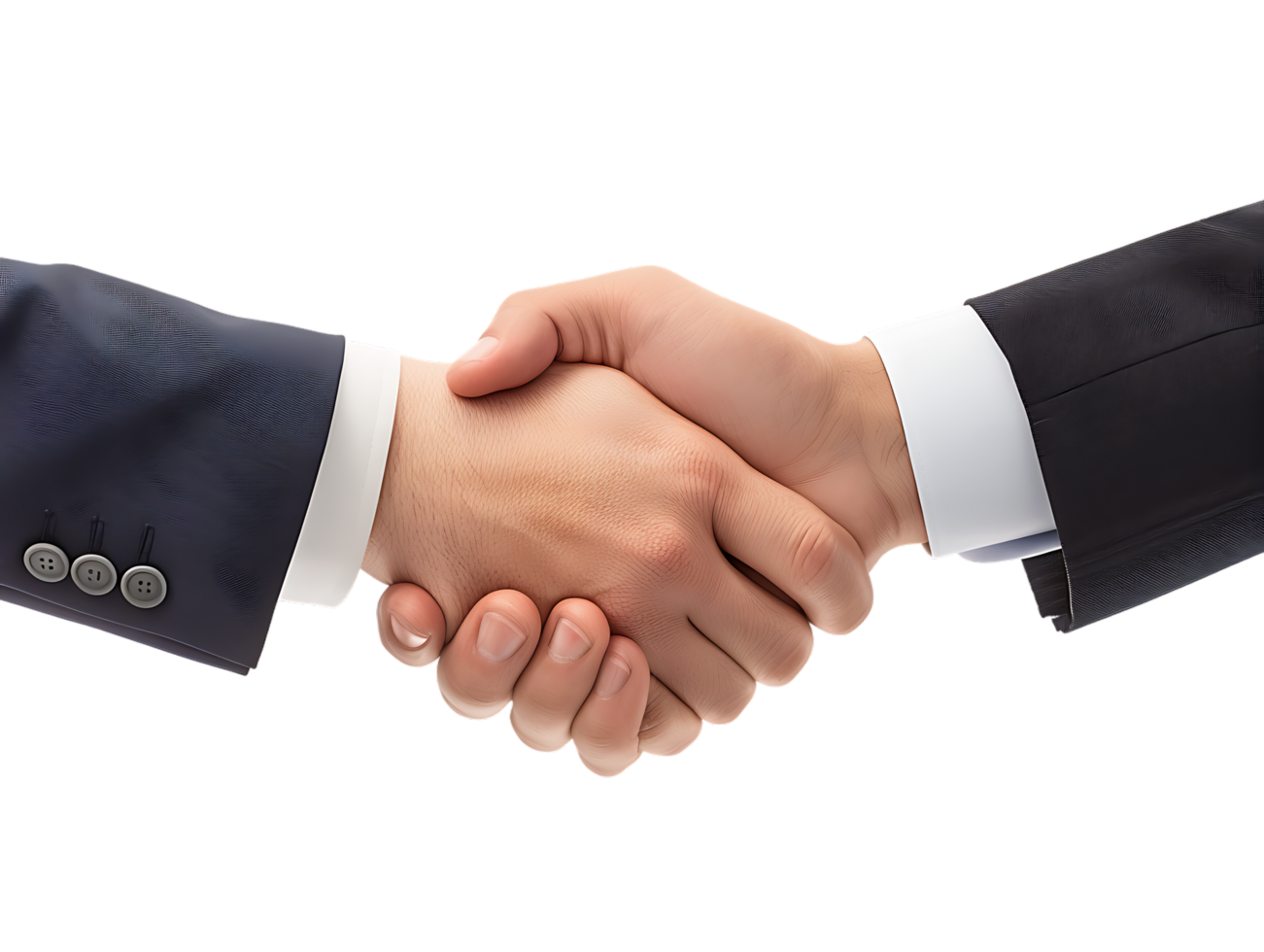 the close-up of a handshake between two businessmen png