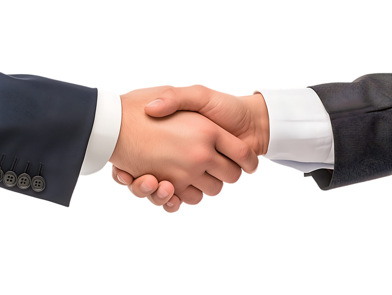 the close-up of a handshake between two businessmen png