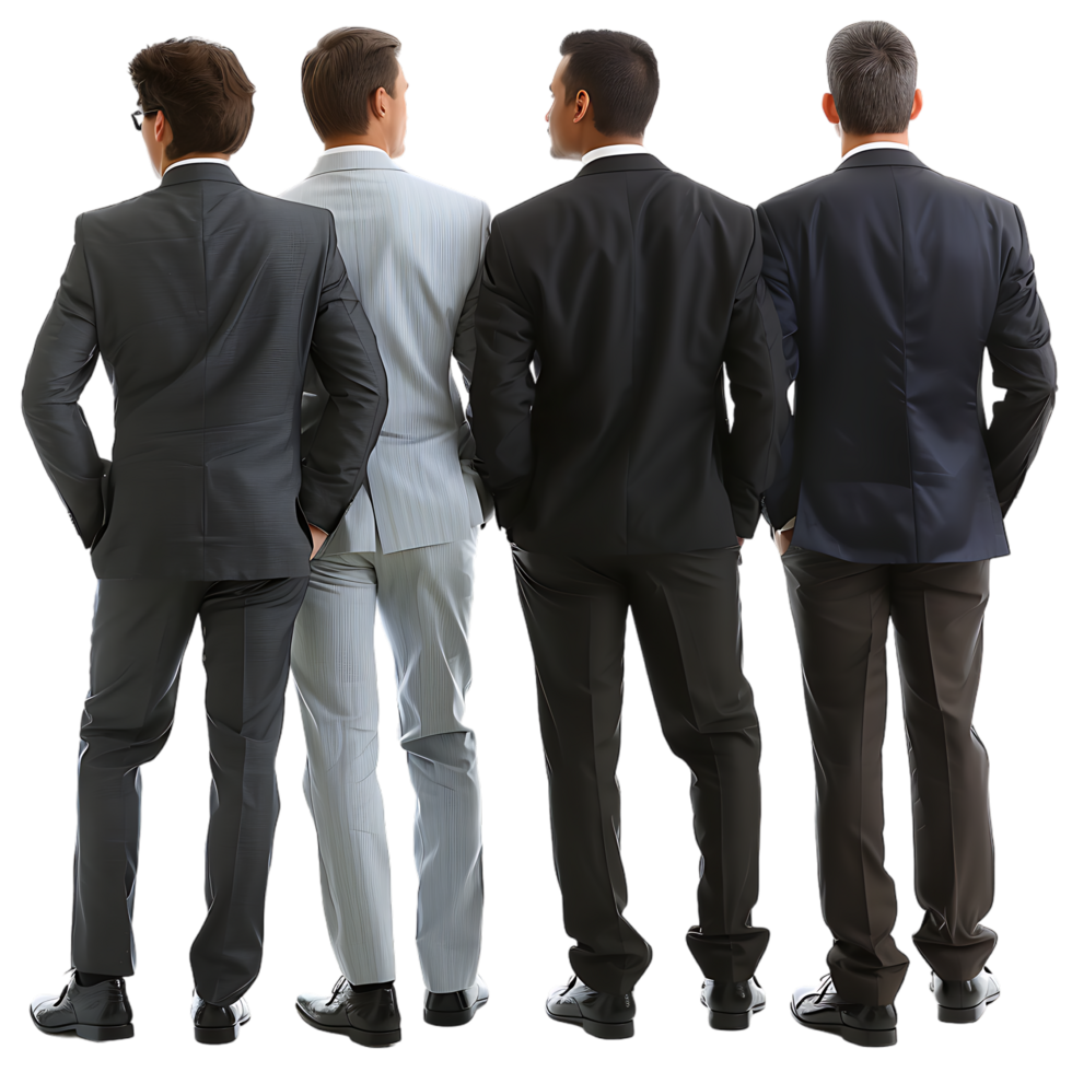 Business mans from the back looking at something png