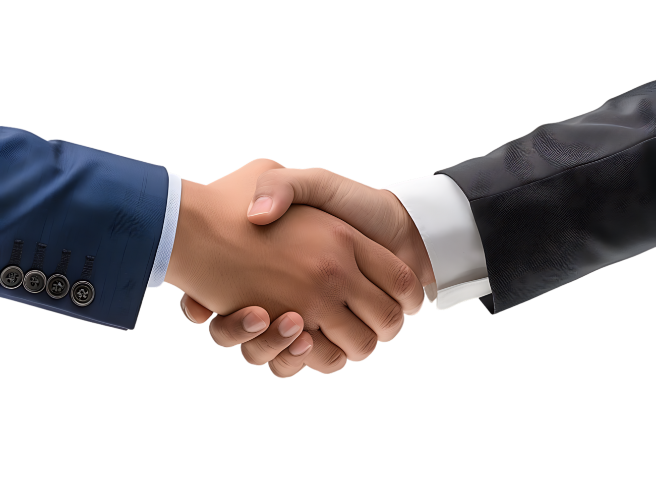 the close-up of a handshake between two businessmen png
