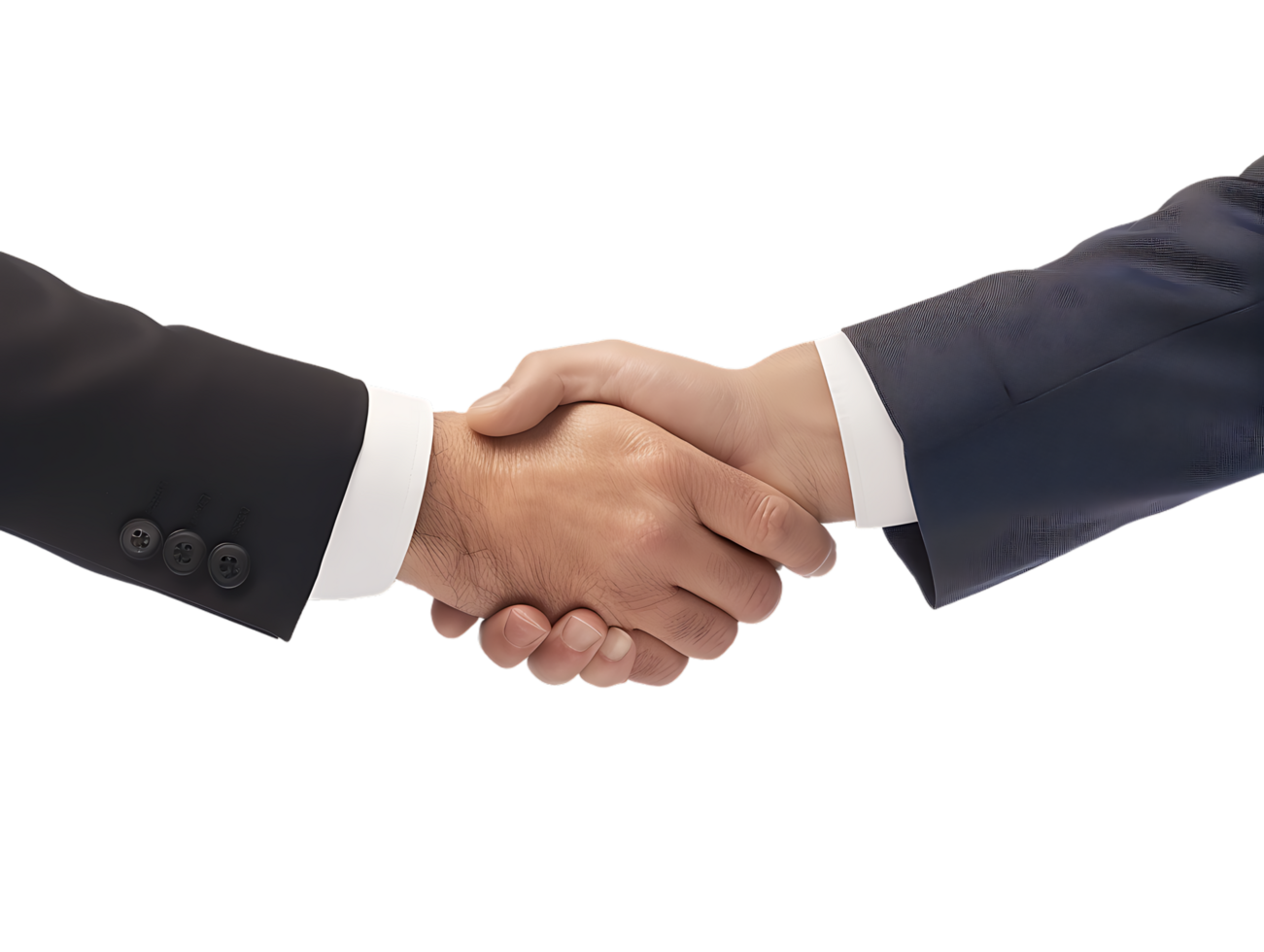 the close-up of a handshake between two businessmen png