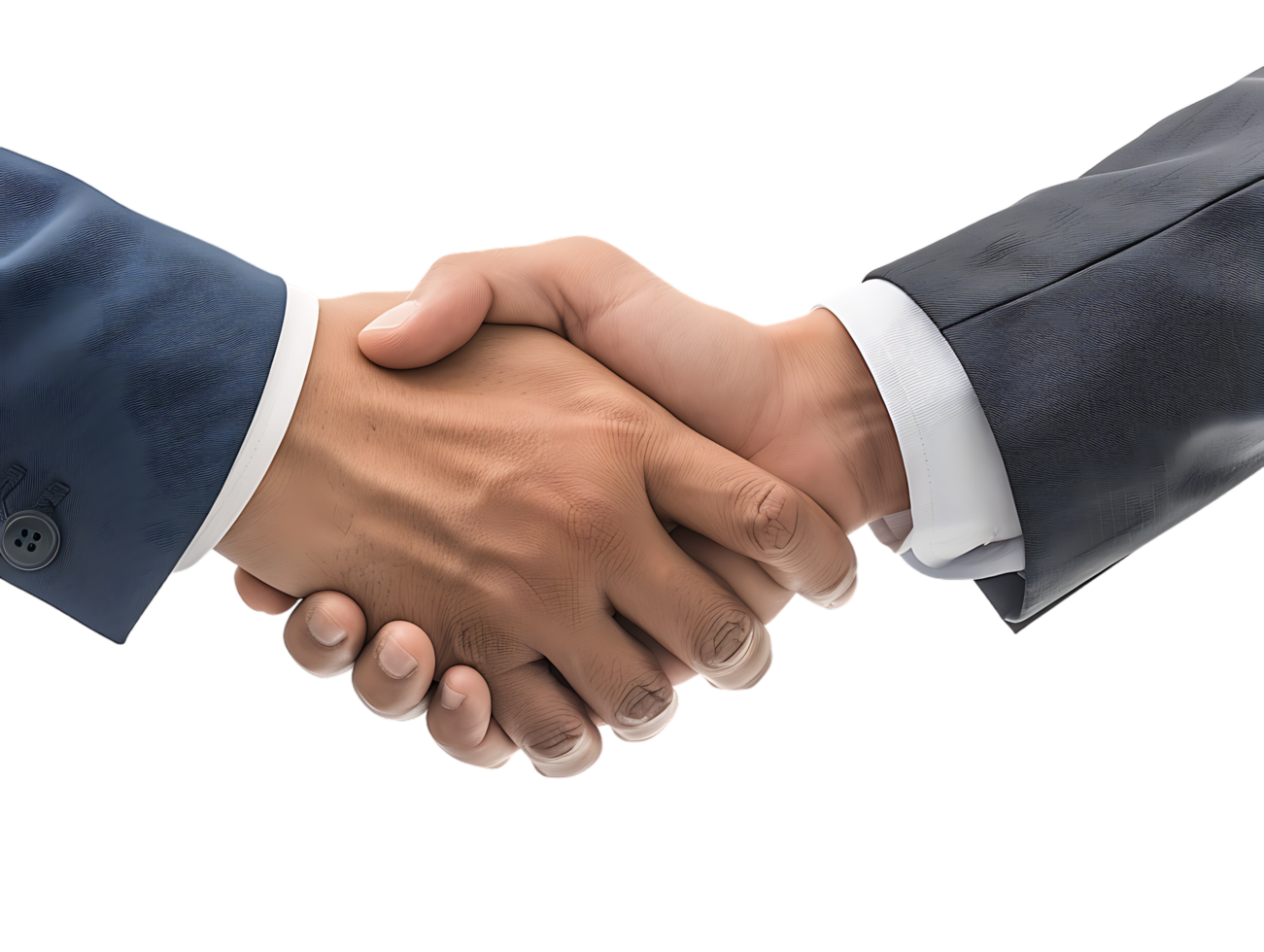 the close-up of a handshake between two businessmen png