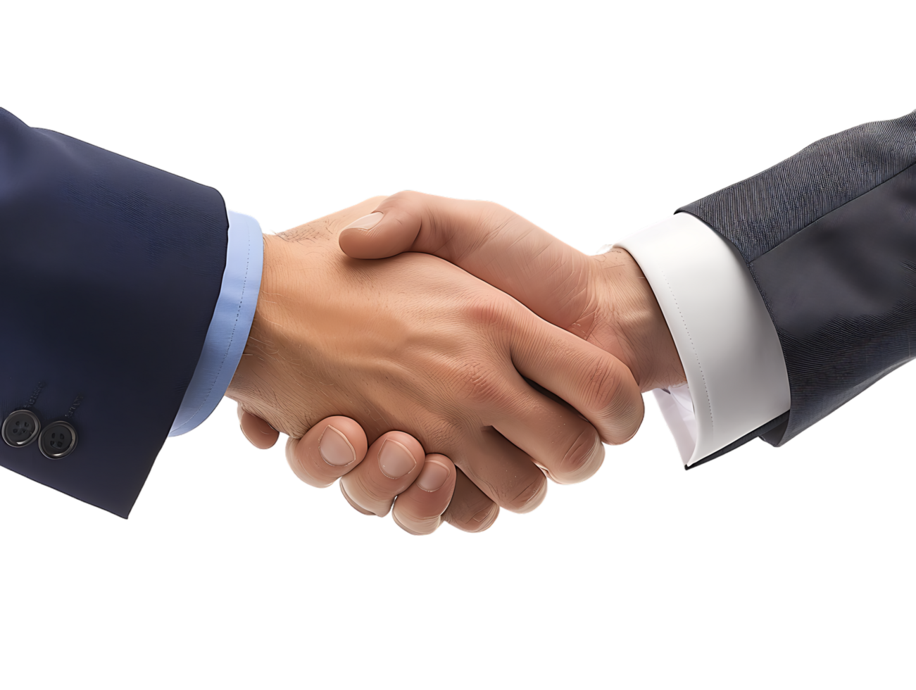 the close-up of a handshake between two businessmen png