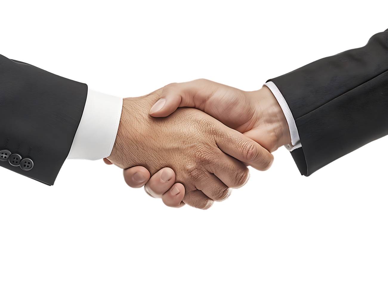 the close-up of a handshake between two businessmen png