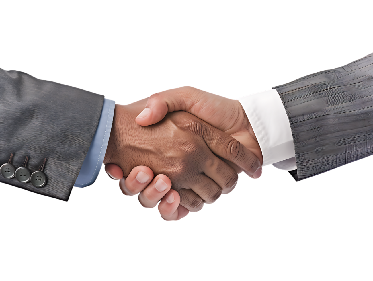 the close-up of a handshake between two businessmen png