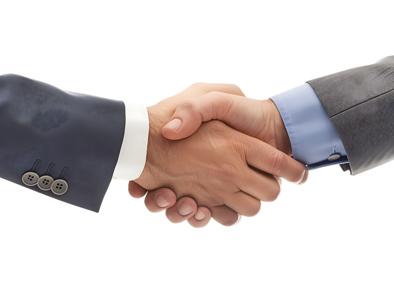 the close-up of a handshake between two businessmen png