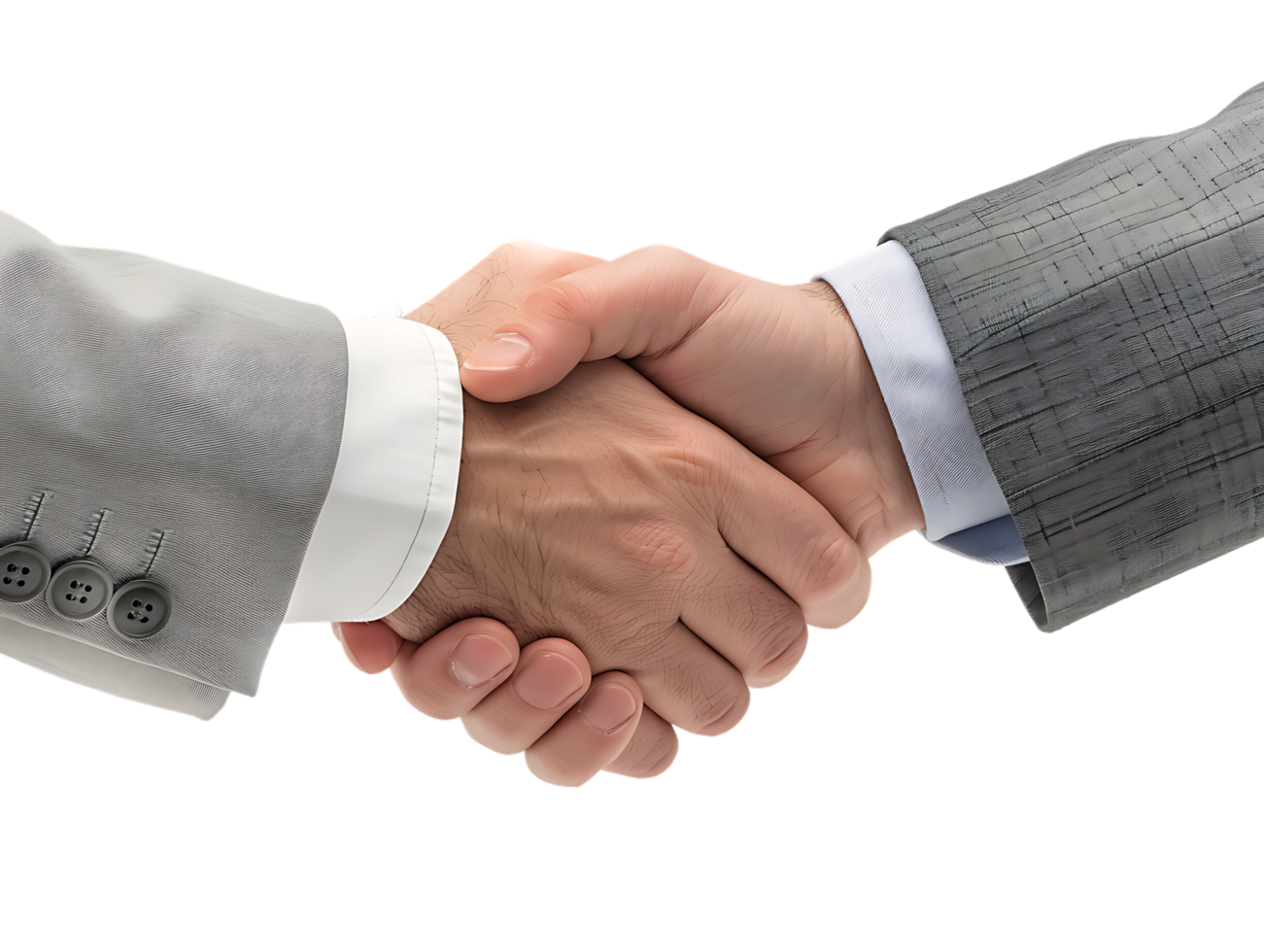 the close-up of a handshake between two businessmen png