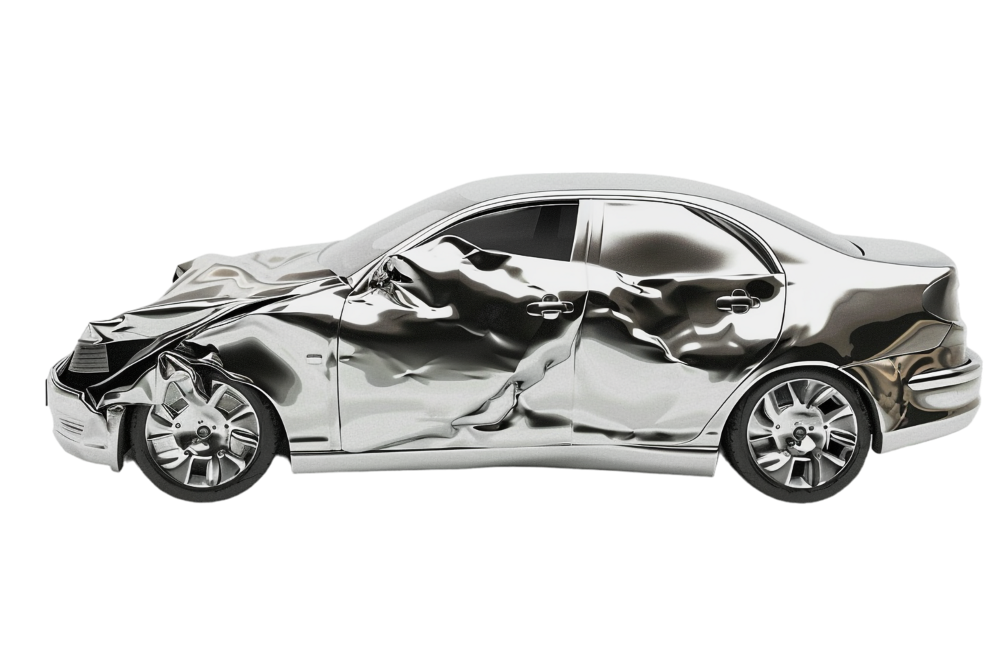 Dented Car on transparent Background png