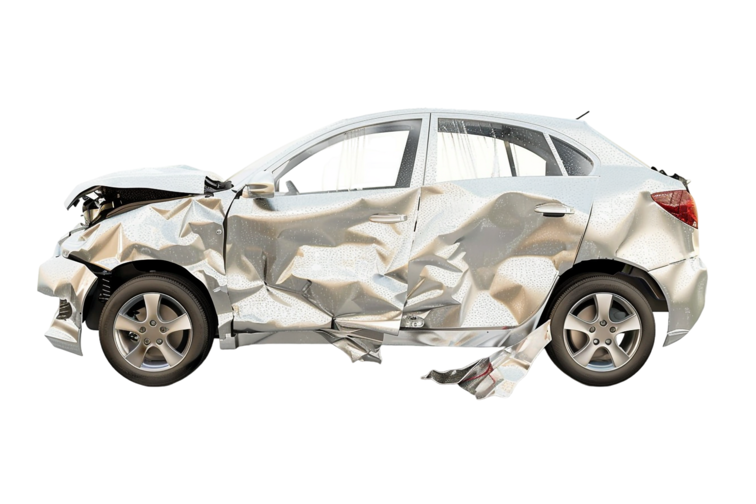 Dented Car on transparent Background png