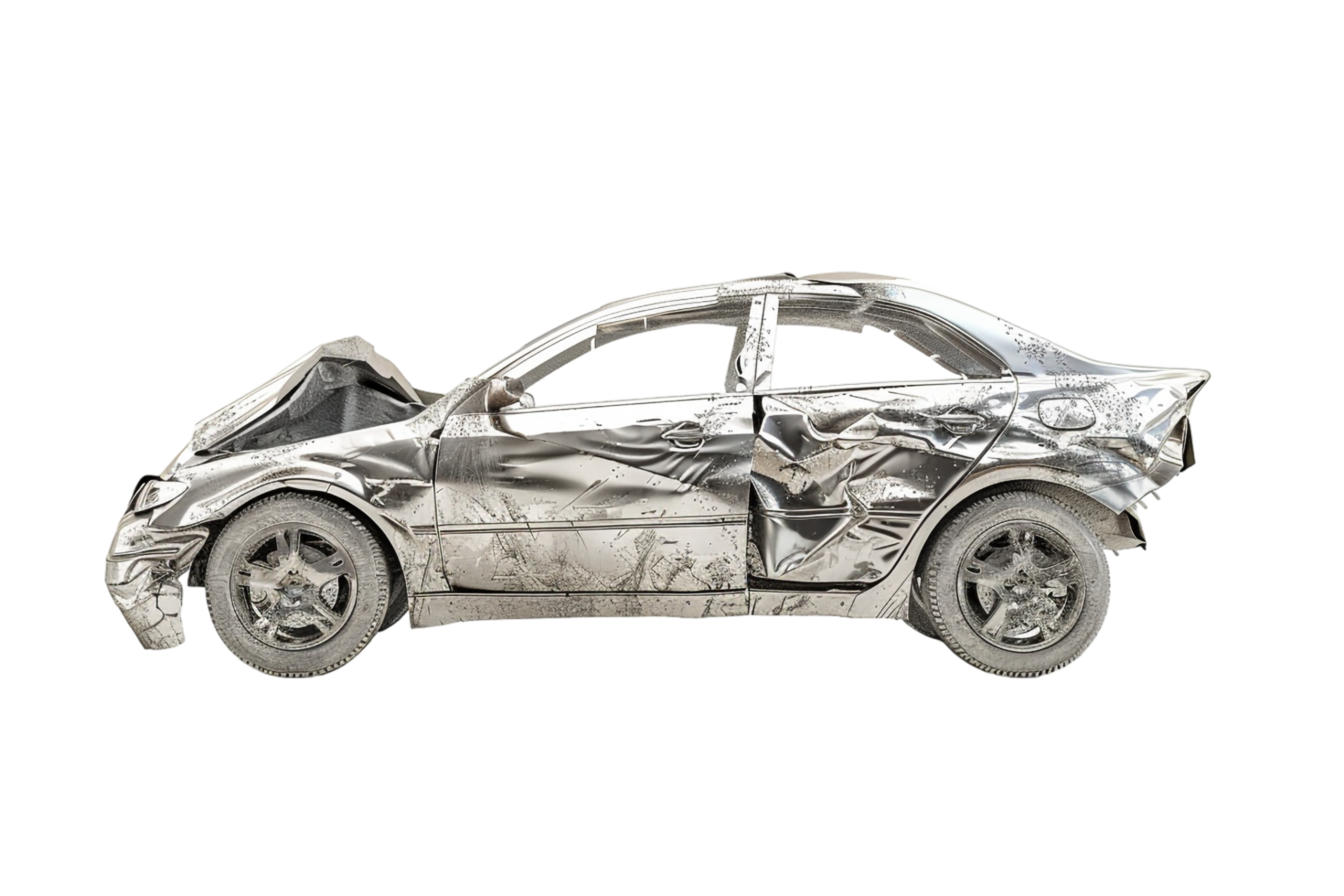 Dented Car on transparent Background png