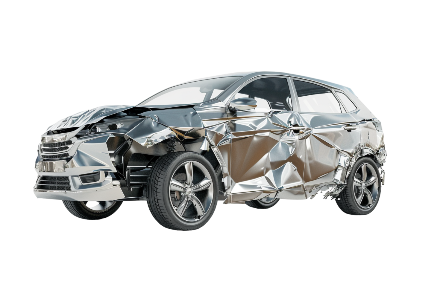 Dented Car on transparent Background png
