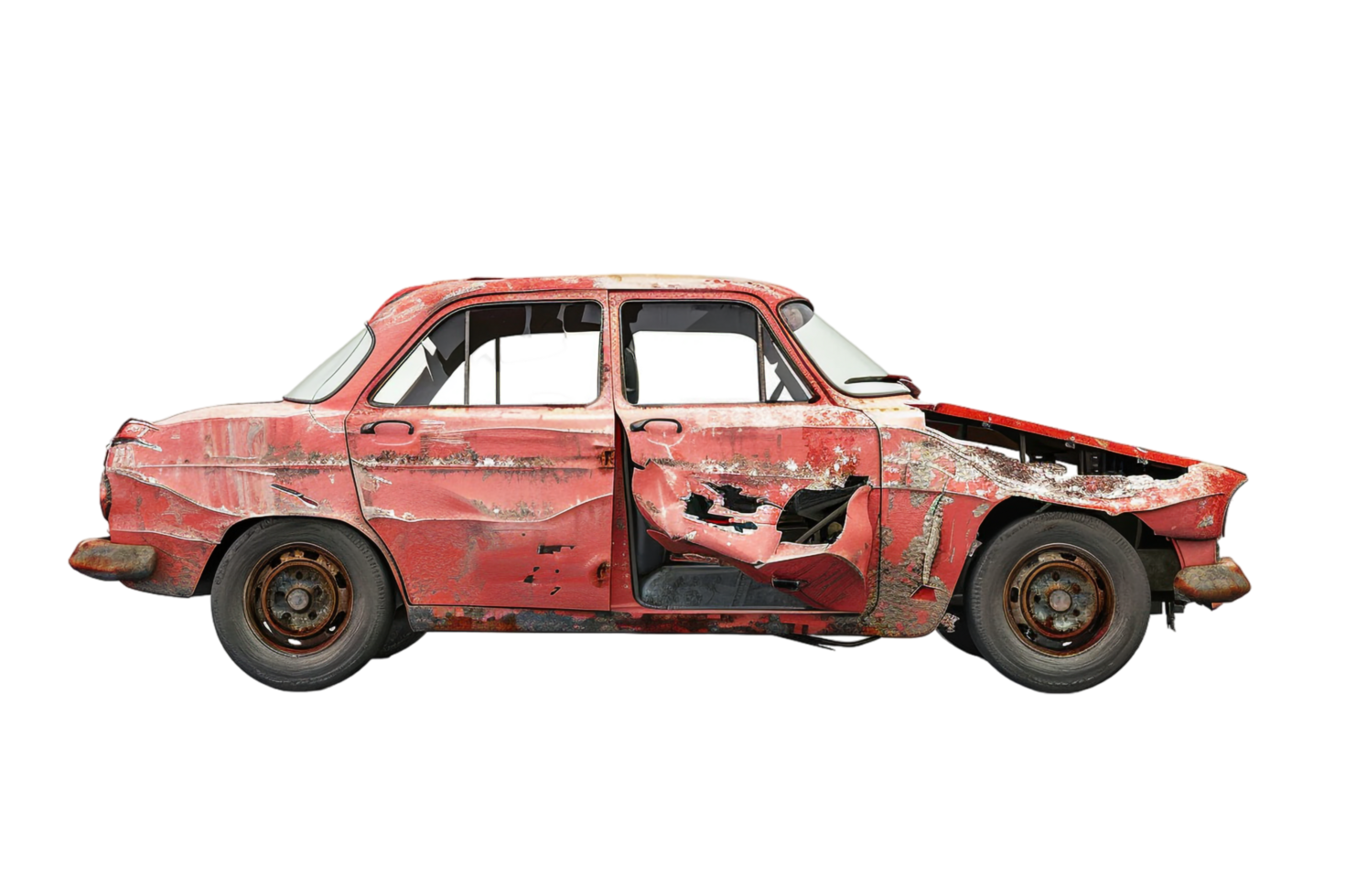 Dented Car on transparent Background png