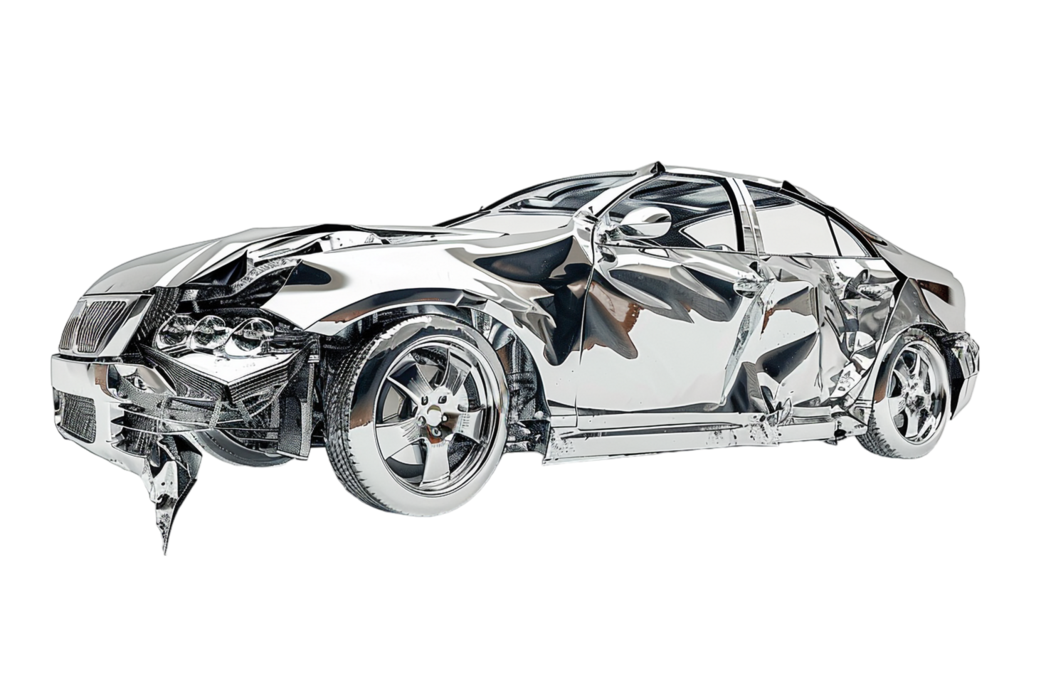 Dented Car on transparent Background png