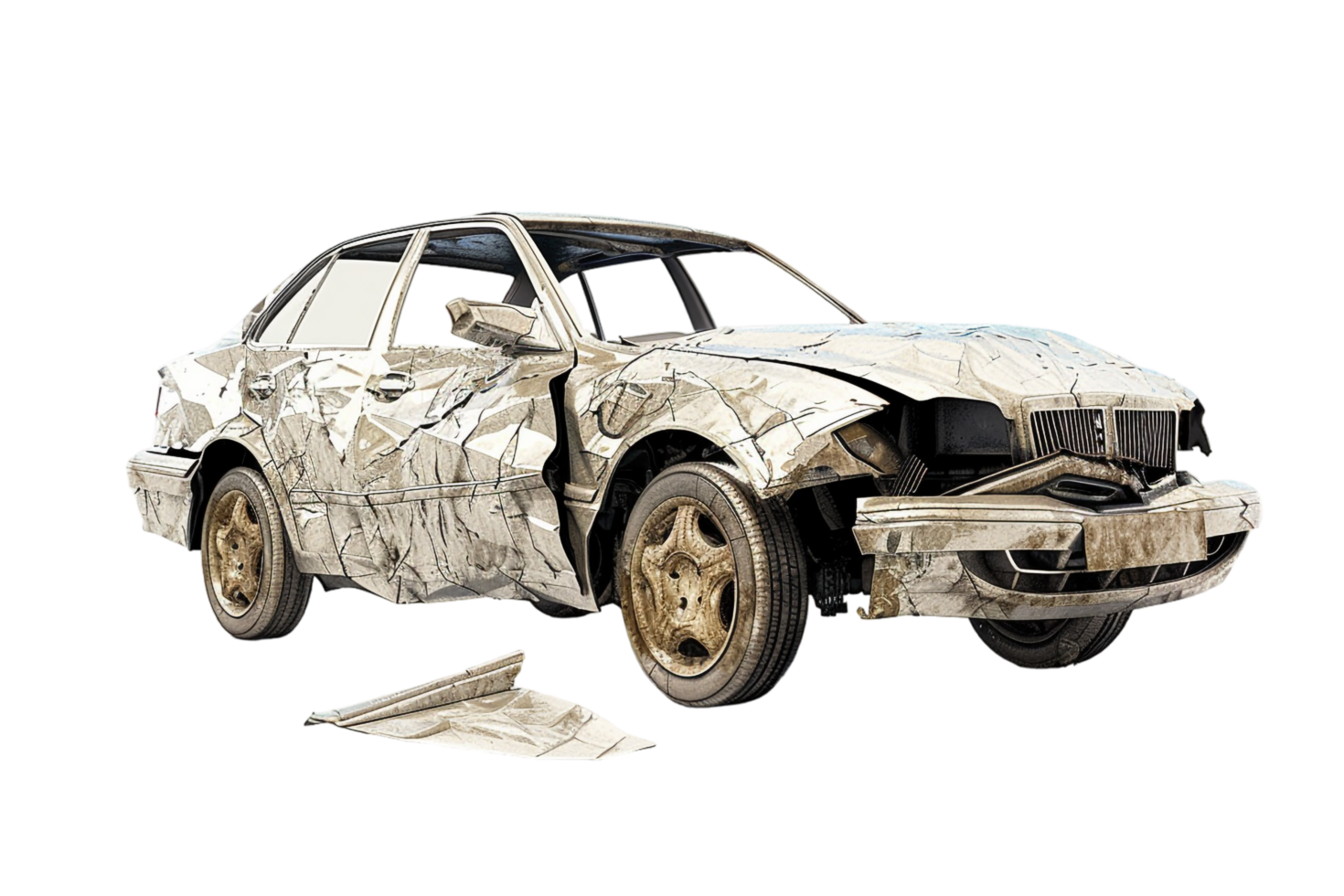 Dented Car on transparent Background png