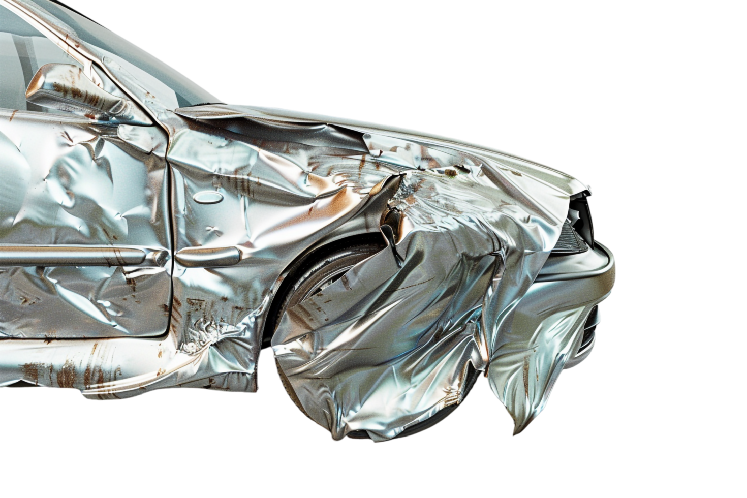 Dented Car on transparent Background png
