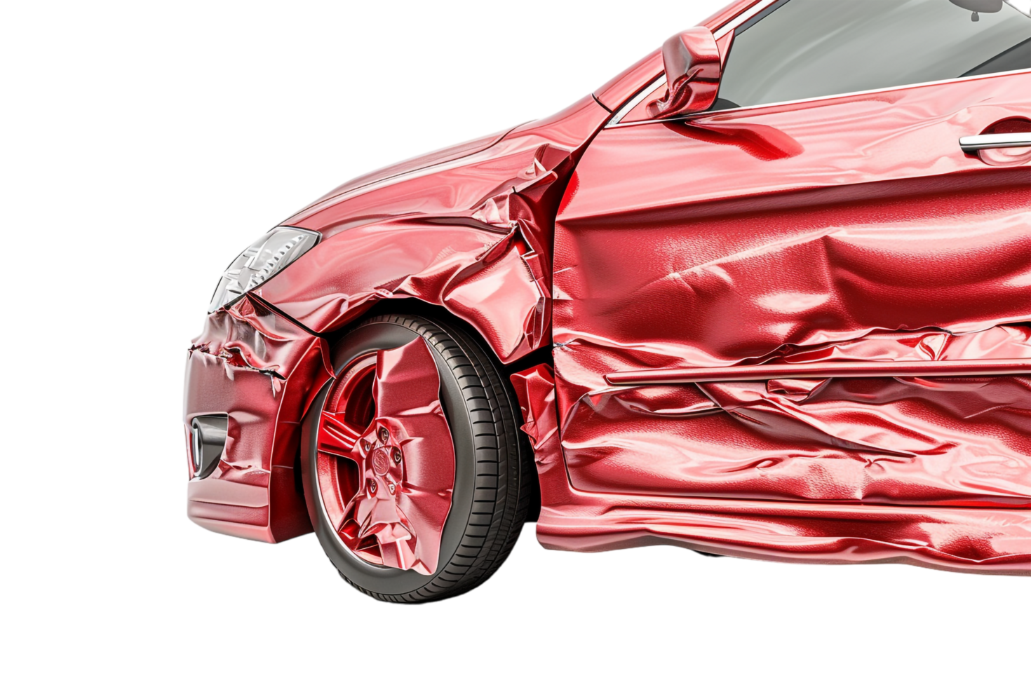 Dented Car on transparent Background png