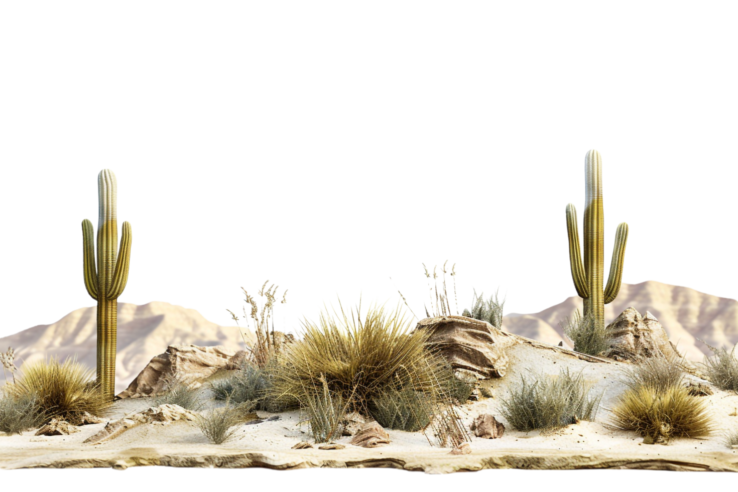 Desert isolated on transparent background png