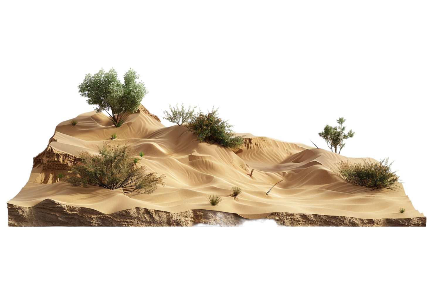 Desert isolated on transparent background png