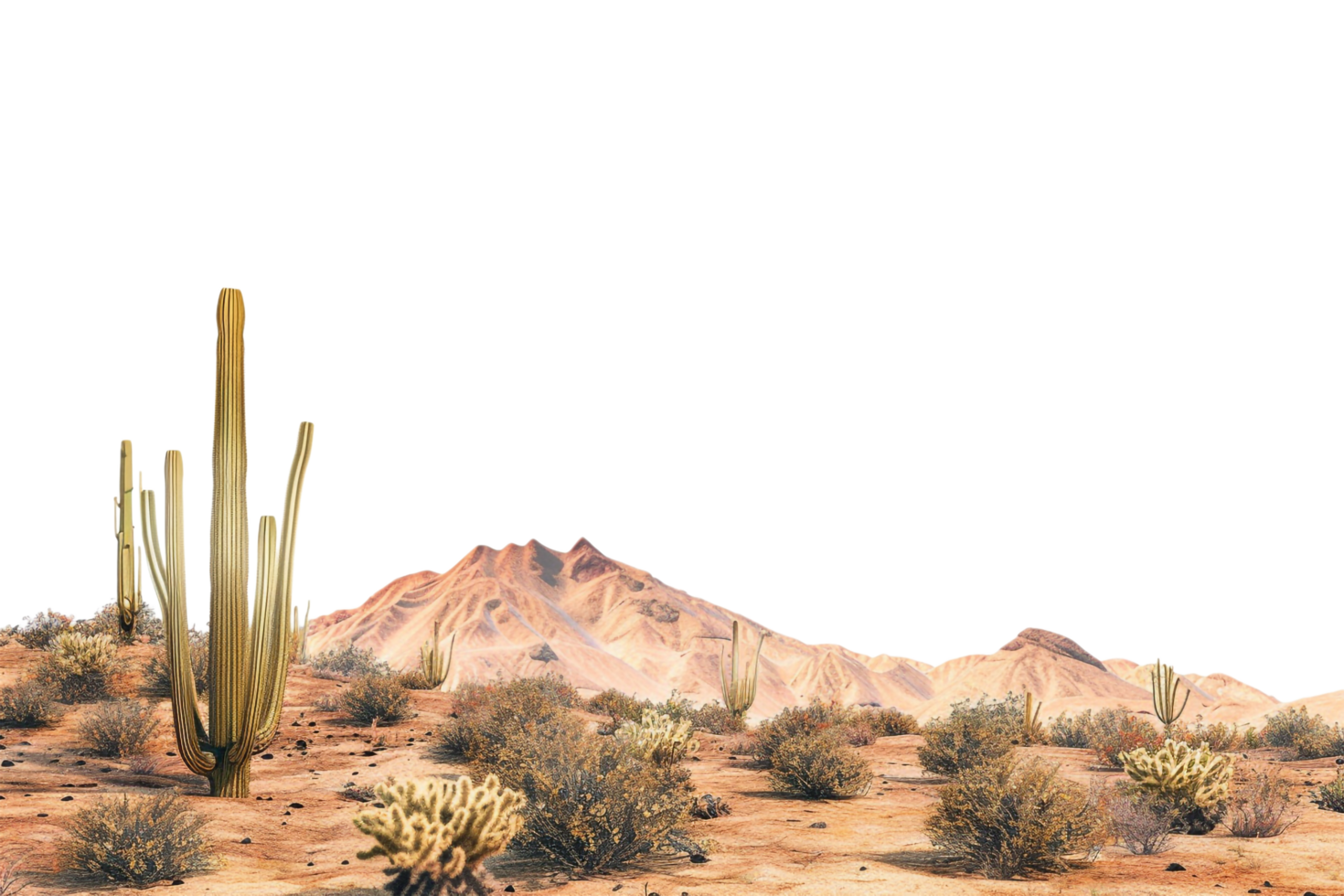 Desert isolated on transparent background png