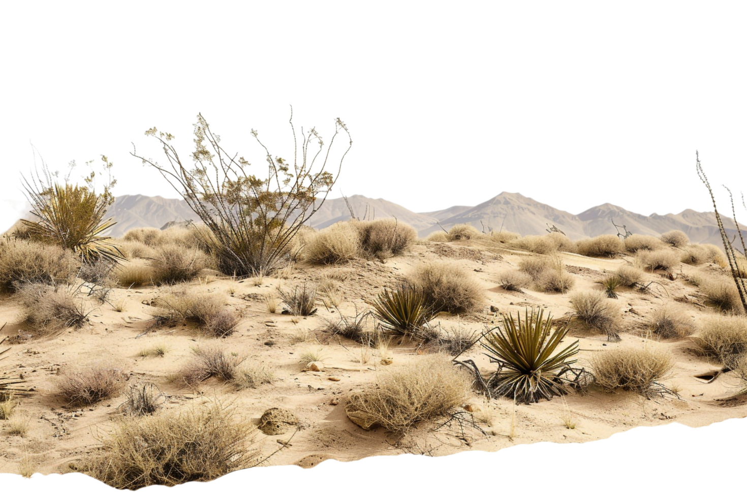 Desert isolated on transparent background png