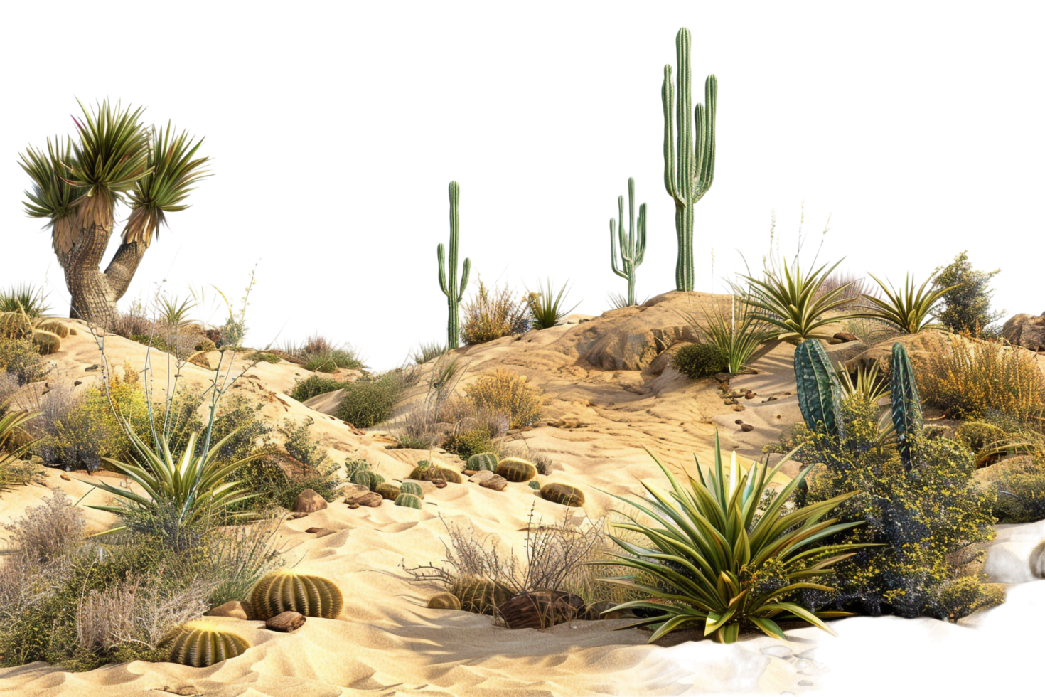 Desert isolated on transparent background png