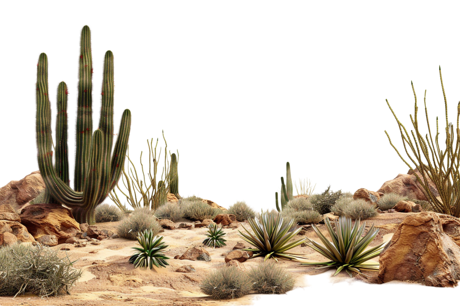 Desert isolated on transparent background png