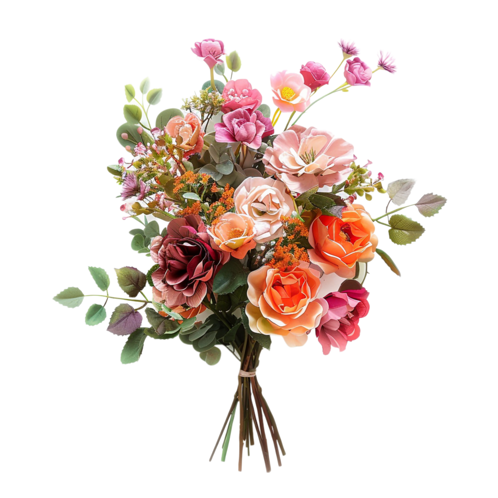 Isolated flower bouquet on transparent background png