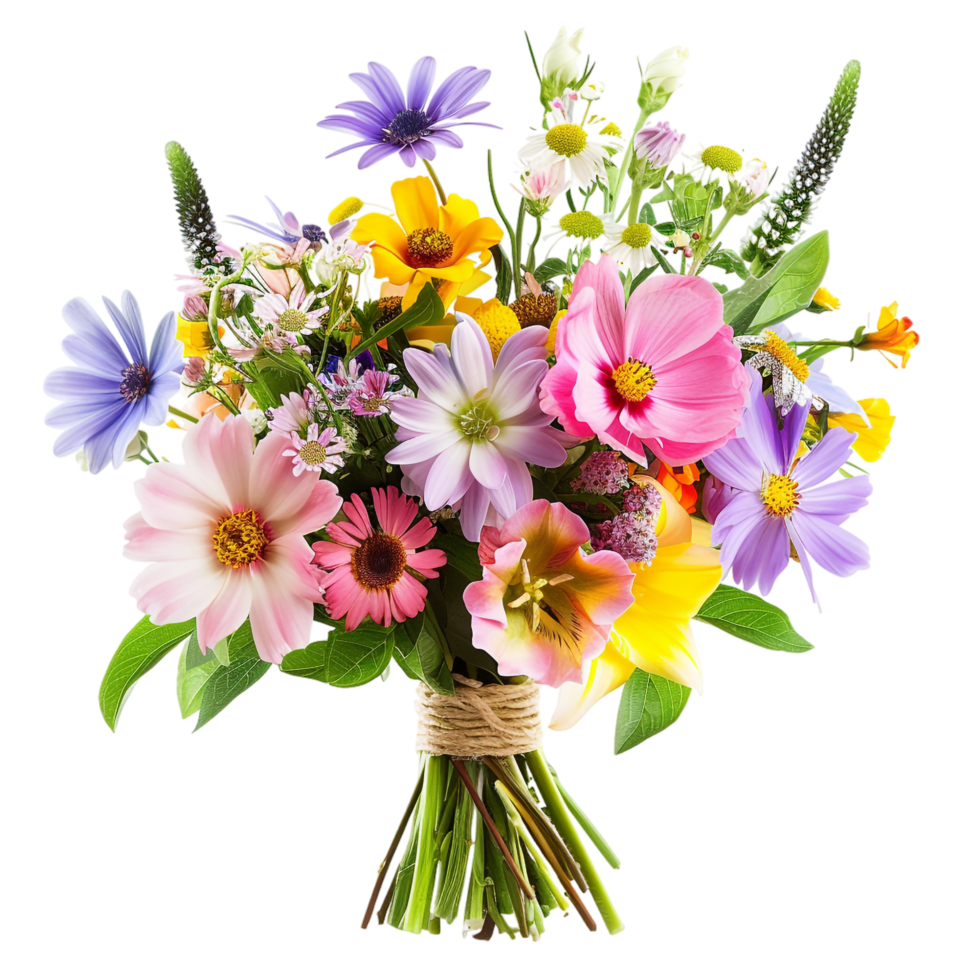 Isolated flower bouquet on transparent background png
