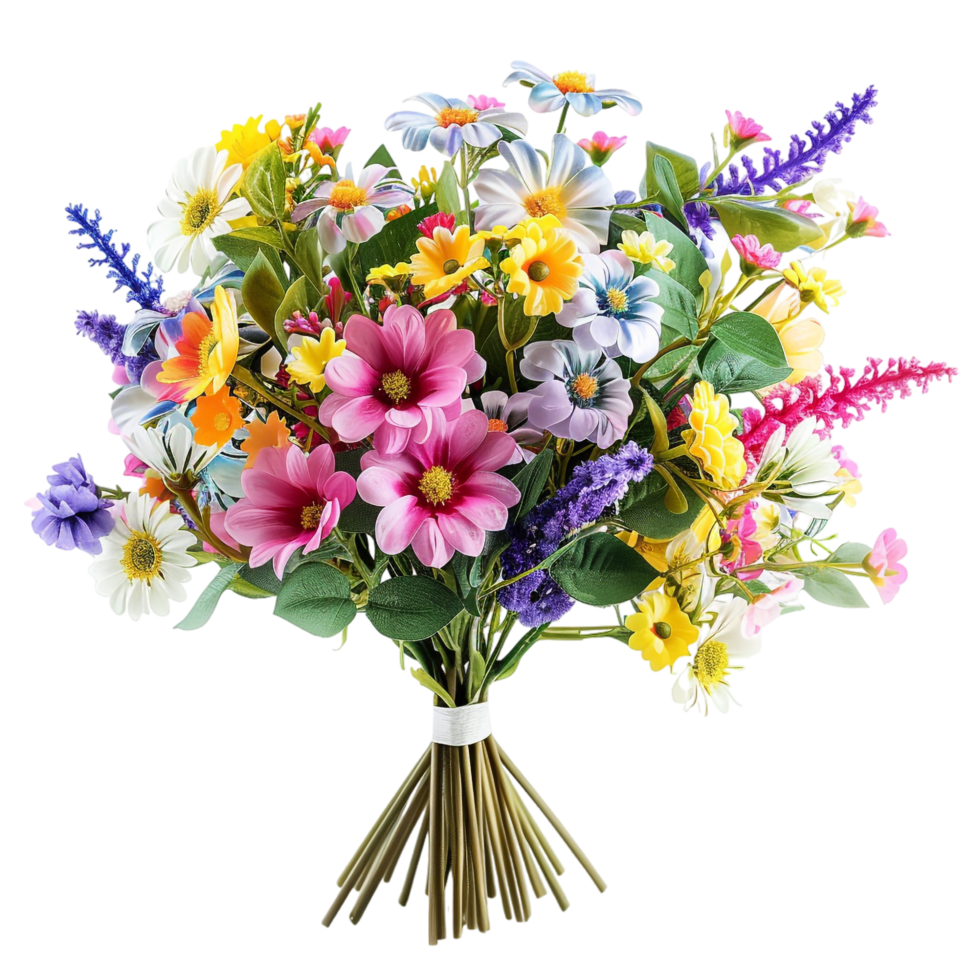 Isolated flower bouquet on transparent background png