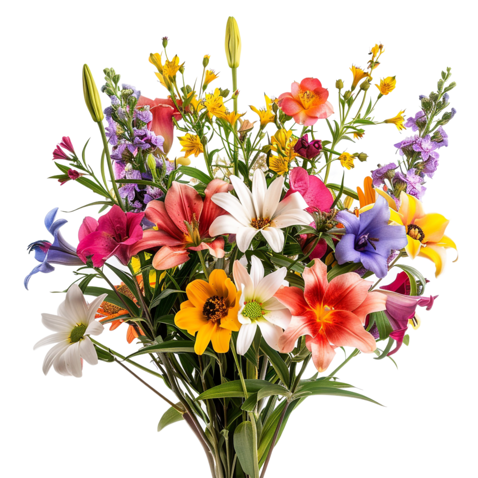 Isolated flower bouquet on transparent background png