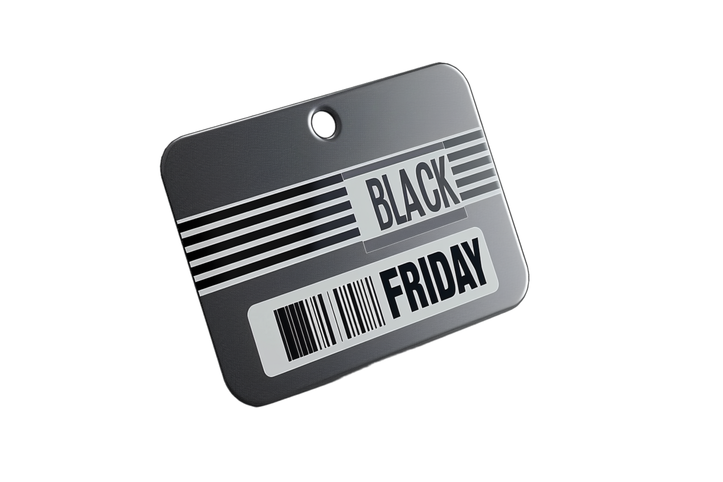 Isolated label reading BLACK FRIDAY on transparent background png