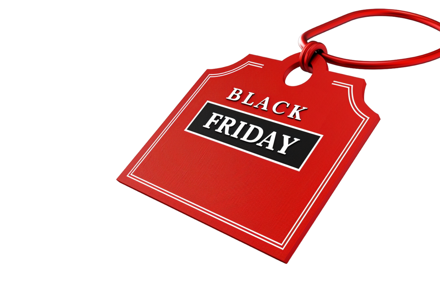 Isolated label reading BLACK FRIDAY on transparent background png