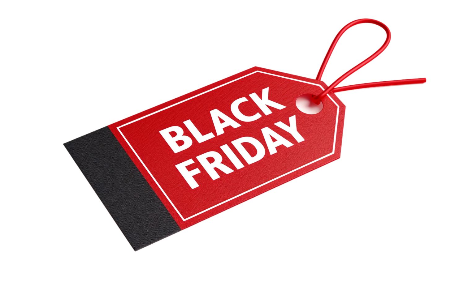 Isolated label reading BLACK FRIDAY on transparent background png