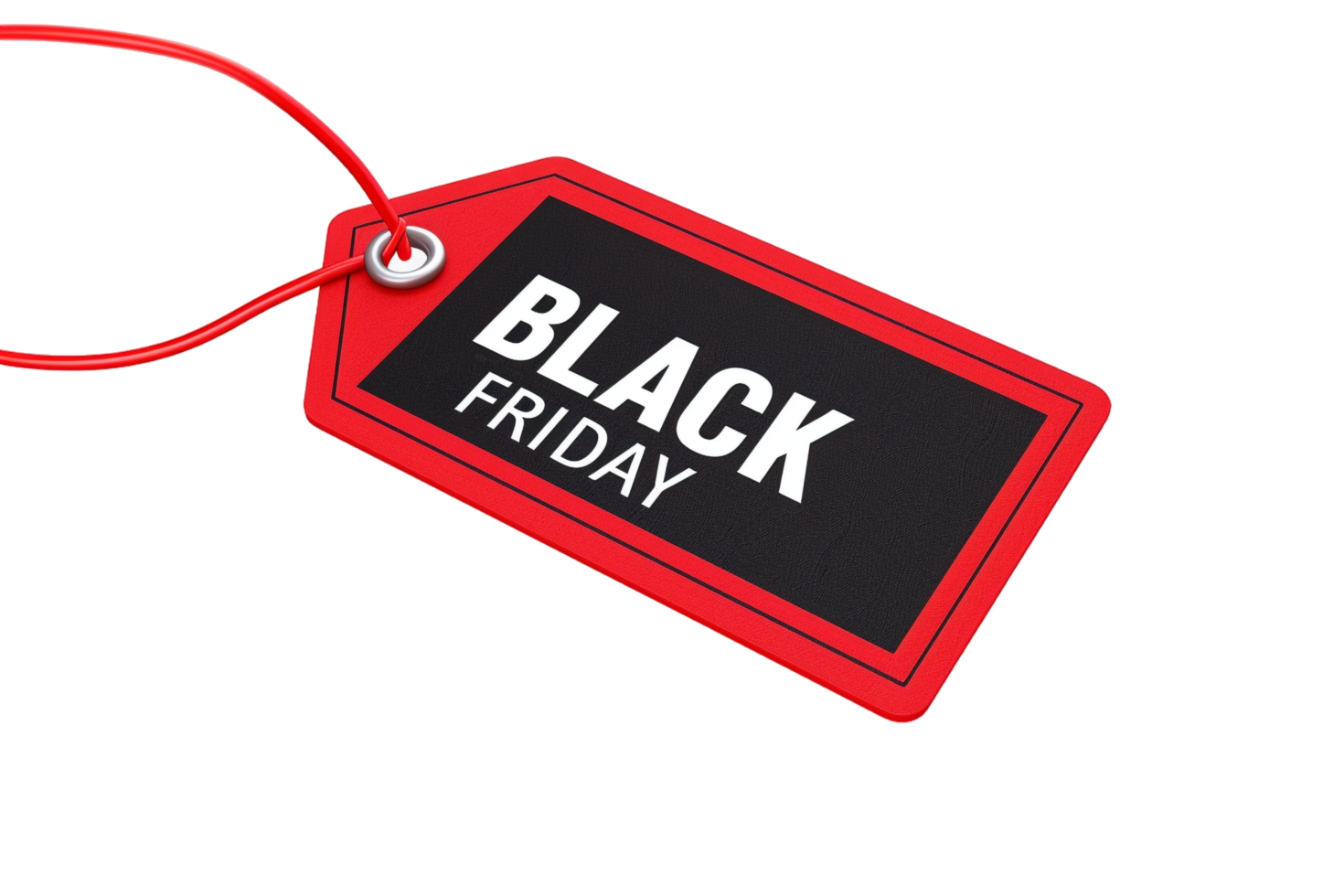 Isolated label reading BLACK FRIDAY on transparent background png