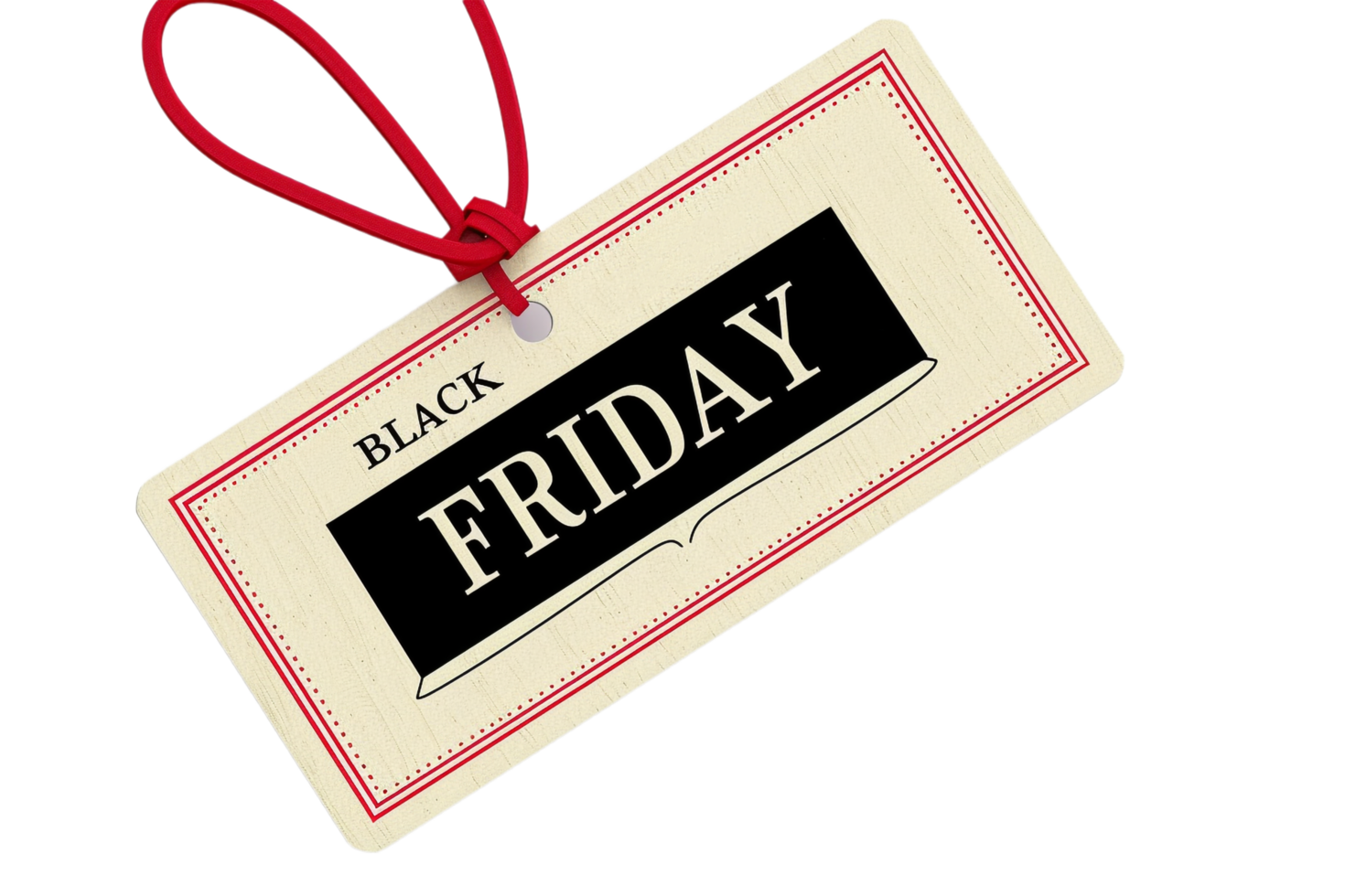 Isolated label reading BLACK FRIDAY on transparent background png
