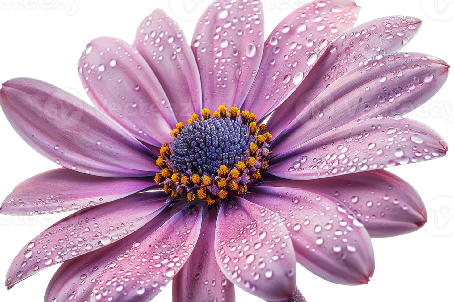 Pink Daisy With Dew Drops png