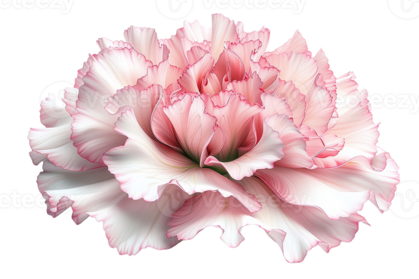 Pink Carnation With Ruffled Petals png