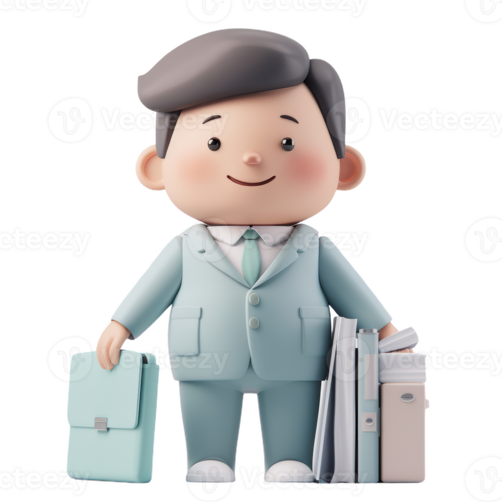 A Happy Financial Advisor Ready for Work png