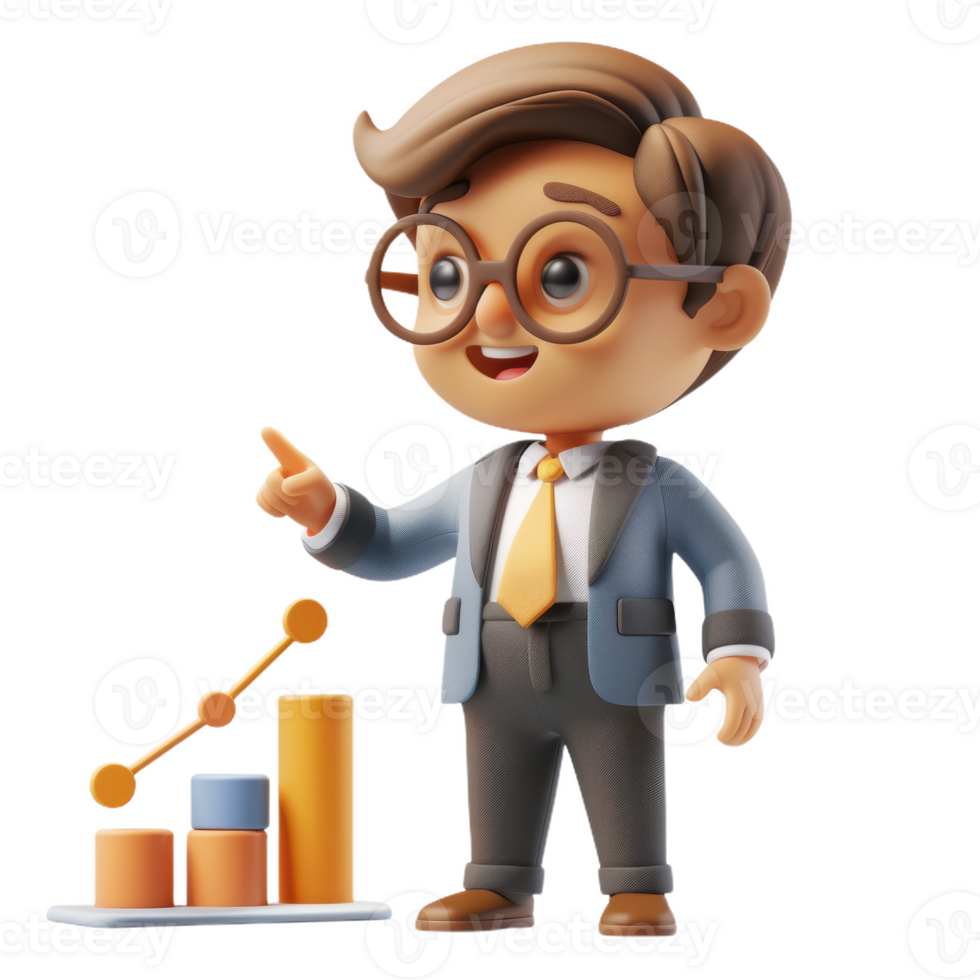 A Cheerful Financial Advisor Explains Growth png