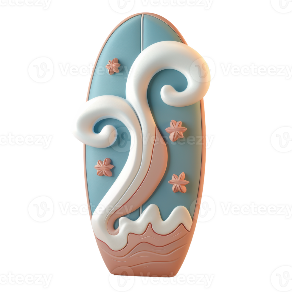 Tiny Surfboard Dreaming of Waves png