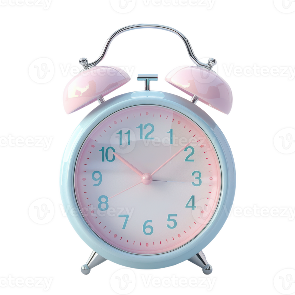 Pastel alarm clock png