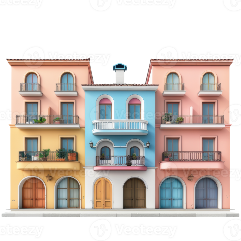 vistoso Mediterráneo Departamento edificio png