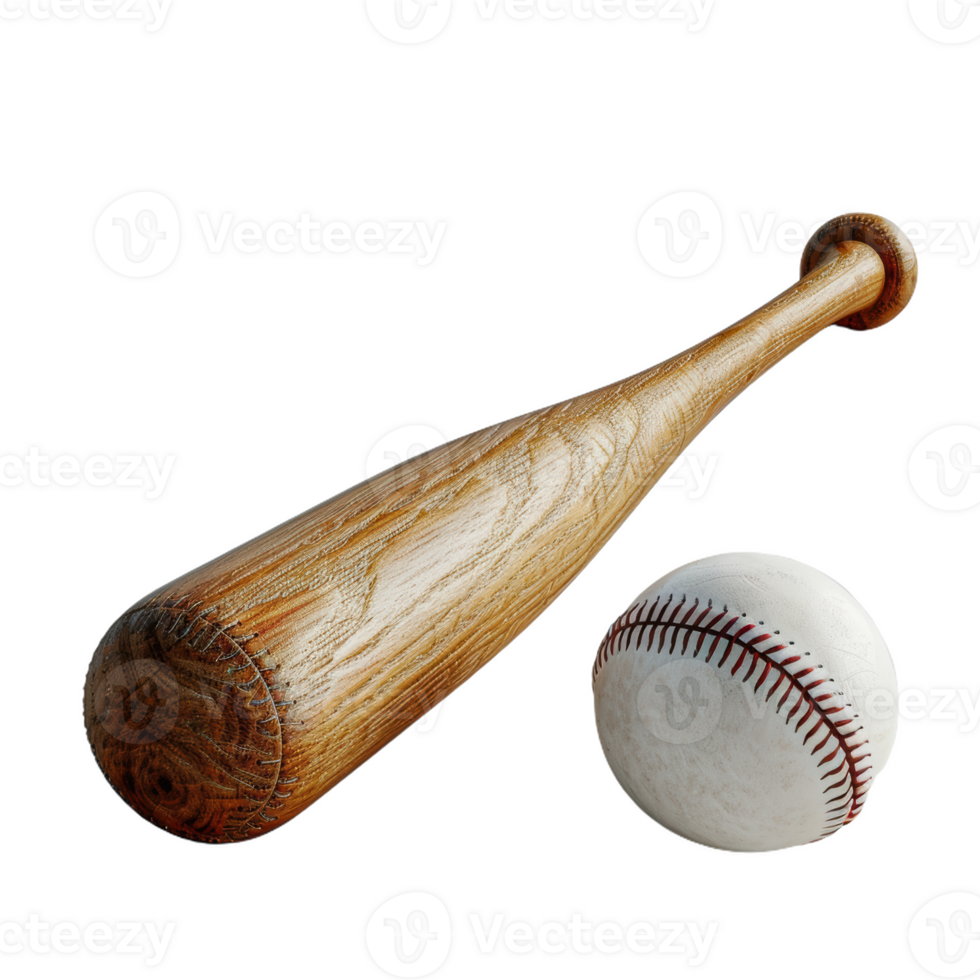 A Baseball Bat and Ball Ready for Action png