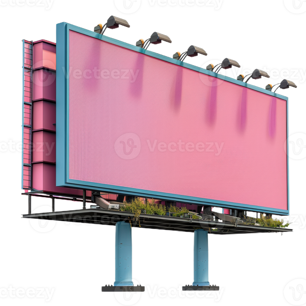 A Blank Canvas for Dreams A Pink Billboard Awaits Its Message png
