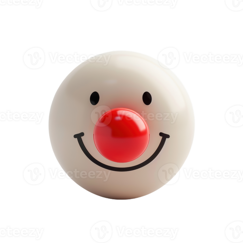 A Simple Smile With a Red Nose png
