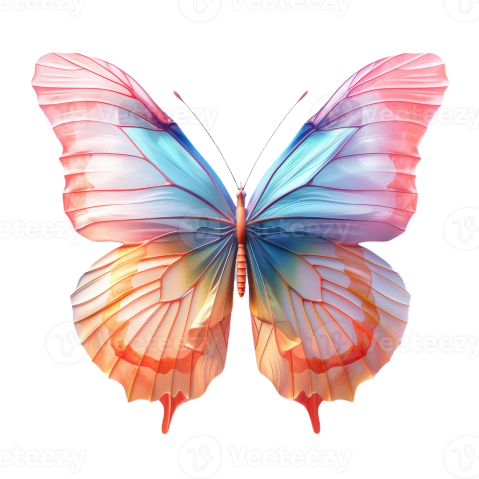 A Colorful Butterfly in Flight png